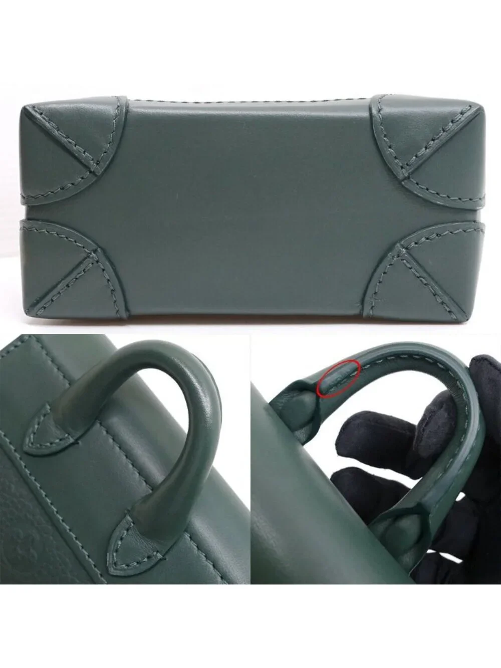 Louis Vuitton Nano Steamer Monogram Taurillon Vert Fonce Shoulder